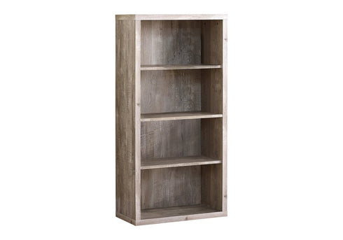 11.75" x 23.75" x 47.5" Cappuccino Particle Board Adjustable Shelves Bookshelf
